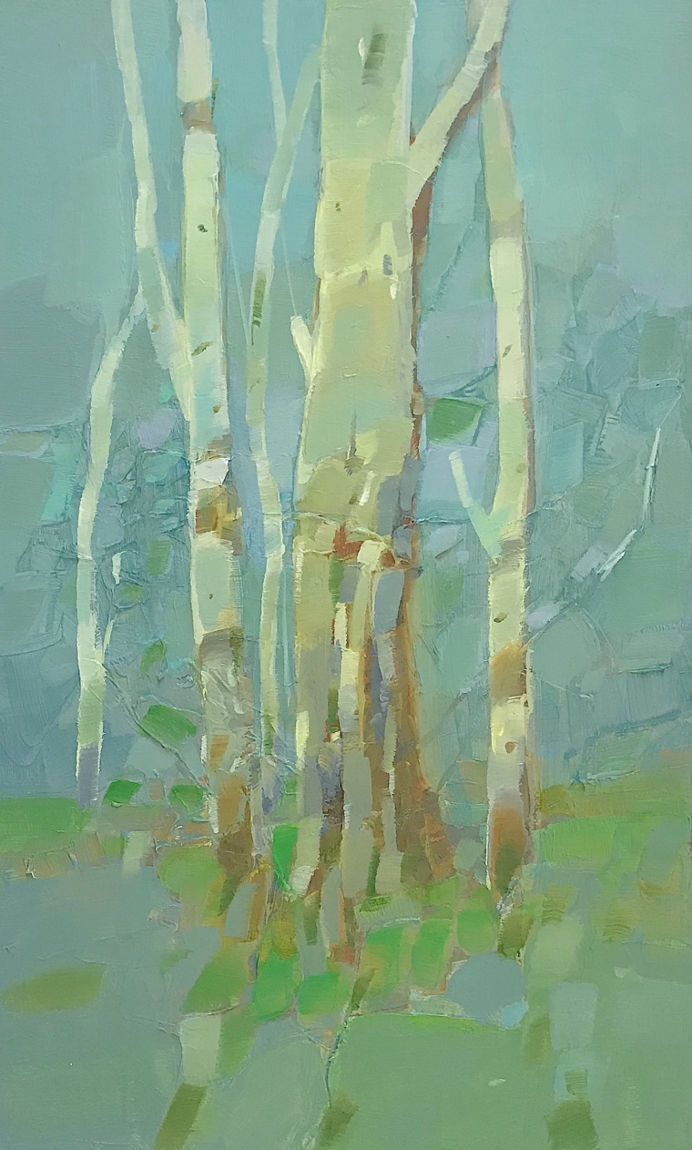 Birches Trees, Original oil Painting, Handmade artwork, One of a Kind               